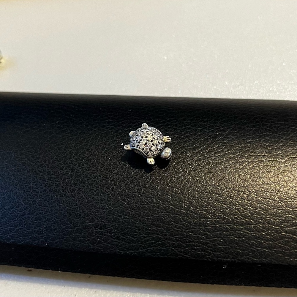 Pandora sparkling turtle bracelet charm